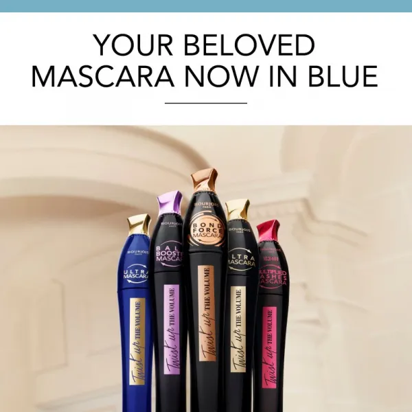 Bourjois Twist Up The Volume riasenka pre objem s kefkou 2 v 1 odtieň 03 Ultra Blue 8 ml