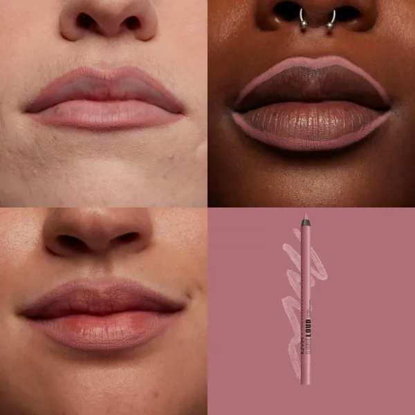 NYX Professional Makeup Line Loud Vegan kontúrovacia ceruzka na pery s matným efektom odtieň 13 - Fierce Flirt 1,2 g