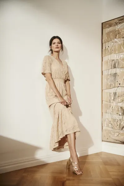 Marisse Women's Dress L-Su-4320 Beige