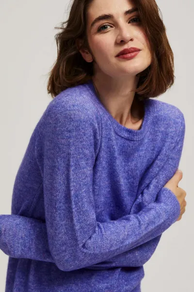 Marisse Purple Tie Sweater