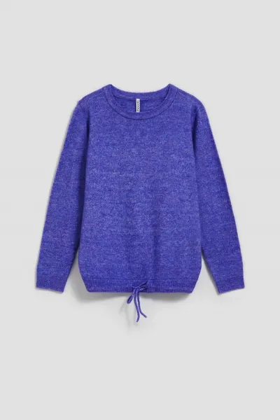 Marisse Purple Tie Sweater