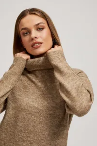 Marisse Beige Turtleneck Sweater