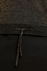 Marisse Black Metallic Thread Sweater