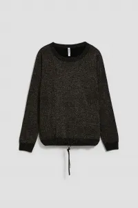 Marisse Black Metallic Thread Sweater