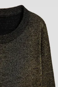 Marisse Black Metallic Thread Sweater