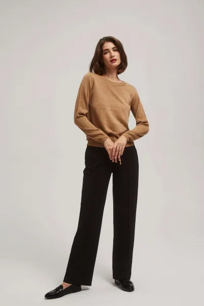 Marisse Sweater With Metallic Thread And Tie