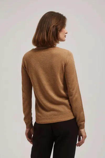 Marisse Sweater With Metallic Thread And Tie