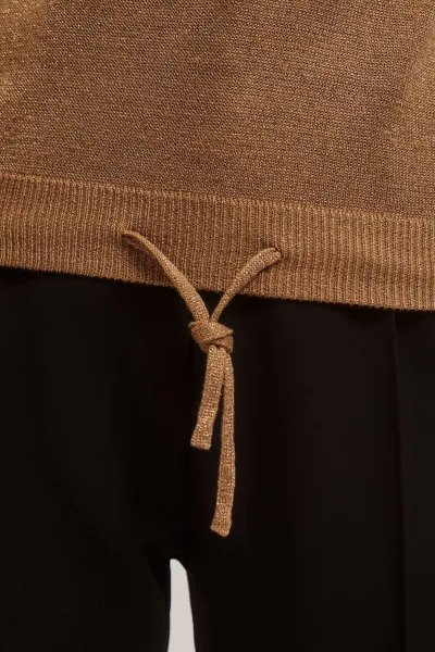 Marisse Sweater With Metallic Thread And Tie