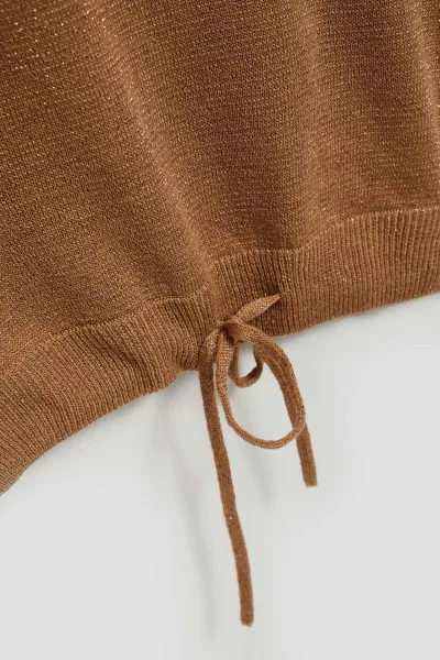 Marisse Sweater With Metallic Thread And Tie