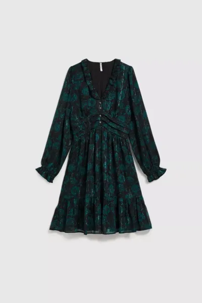 Marisse Chiffon Dress With A Floral Pattern