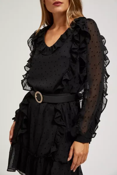 Marisse Dress With Ruffles