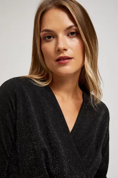 Marisse Dress Decorated With Metallic Thread
