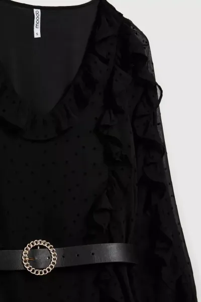 Marisse Dress With Ruffles