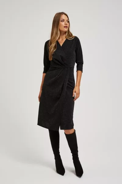 Marisse Dress Decorated With Metallic Thread