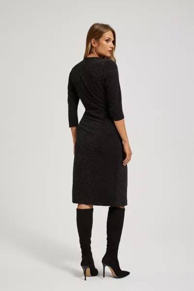 Marisse Dress Decorated With Metallic Thread