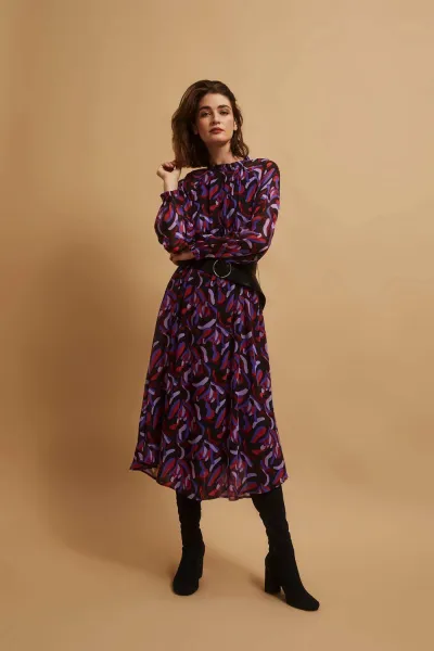 Marisse Midi Dress With A Belt