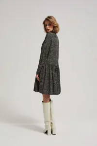 Marisse Black Shirt Dress With A Flared Bottom