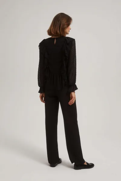 Marisse Black Pleated Trousers