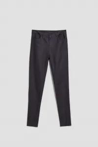 Marisse Waxed Skinny Trousers, Gray