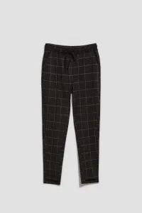 Marisse Black Checkered Trousers