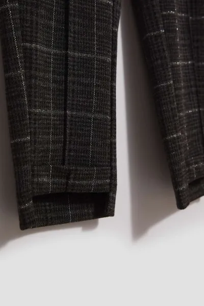 Marisse Black Checkered Trousers