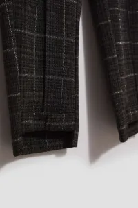 Marisse Black Checkered Trousers