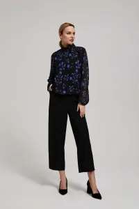 Marisse Black Floral Pattern Shirt