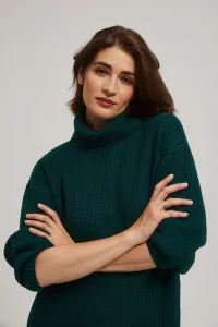Marisse Emerald Turtleneck Sweater Dress
