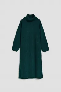Marisse Emerald Turtleneck Sweater Dress