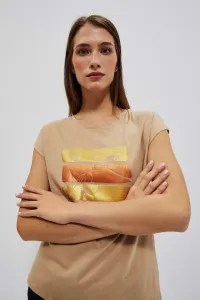 Marisse Women's T-Shirt L-Ts-4038 D.Beige