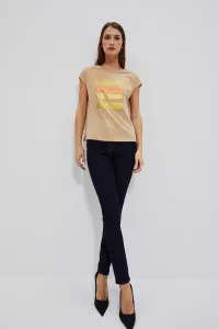 Marisse Women's T-Shirt L-Ts-4038 D.Beige