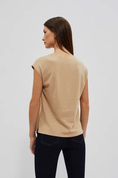 Marisse Women's T-Shirt L-Ts-4038 D.Beige