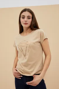 Marisse Women's T-Shirt L-Ts-4042 D.Beige