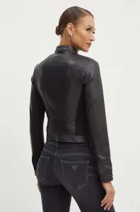 Bunda Guess FIAMMETTA dámska, čierna farba, prechodná, W4YL04 WE480