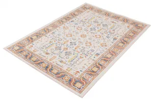 Šnúrkový obojstranný koberec ECHO FLORAL Ivory