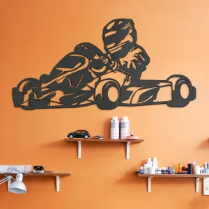 Drevený obraz - Motokára s číslom na mieru