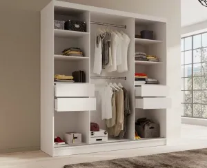ArtAdrk Šatníková skriňa TOLA | biela 200 cm