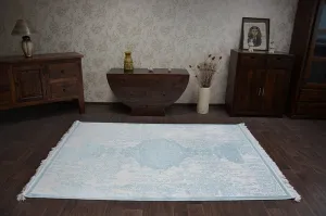 Dywany Lusczow Kusový koberec AKRYLOVÝ MIRADA 5410 modrý (Mavi) Fringe, veľkosť 160x230