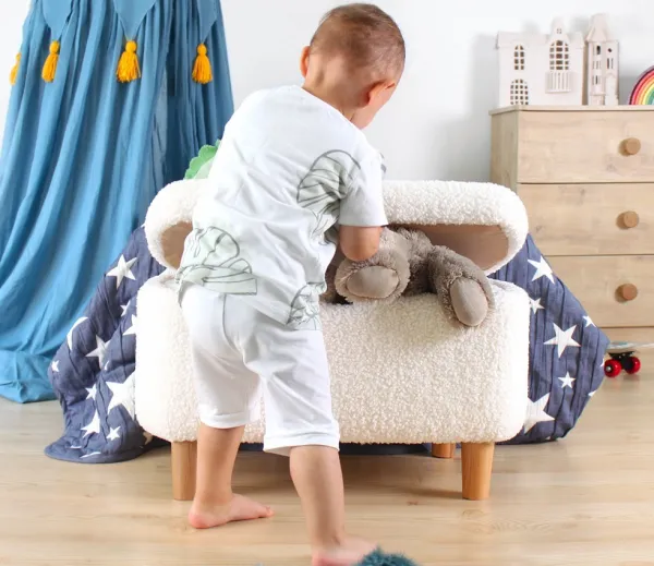 Hanah Home Detský taburet MOOUV biely