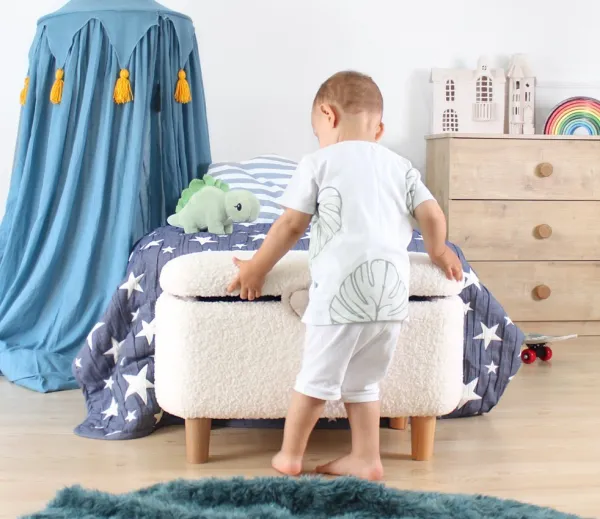 Hanah Home Detský taburet MOOUV biely