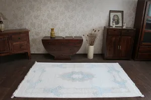 Dywany Lusczow Kusový koberec AKRYLOVÝ MIRADA 5417 modrý (Mavi) Fringe, veľkosť 100x300