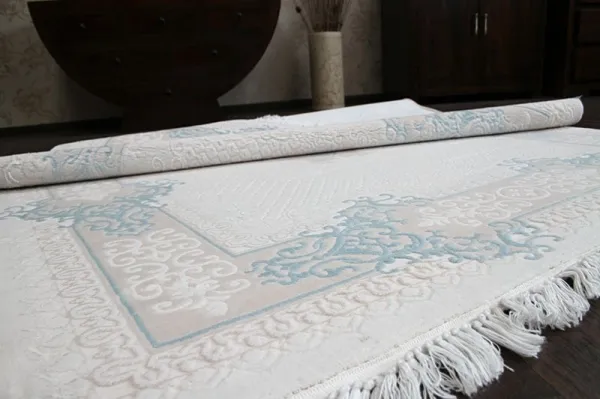 Dywany Lusczow Kusový koberec AKRYLOVÝ MIRADA 5417 modrý (Mavi) Fringe, veľkosť 100x300