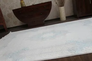 Dywany Lusczow Kusový koberec AKRYLOVÝ MIRADA 5417 modrý (Mavi) Fringe, veľkosť 100x300