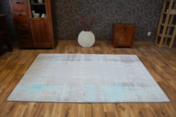 Dywany Lusczow Kusový koberec AKRYLOVÝ PATARA 0061 krémový/tyrkysový, veľkosť 80x150