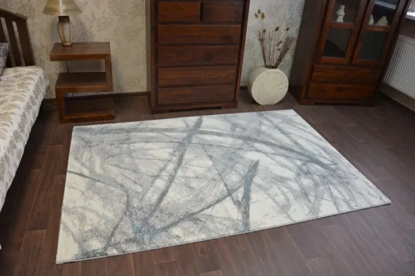 Dywany Lusczow Kusový koberec AKRYLOVÝ PATARA 0266 krémový/tyrkysový, veľkosť 80x150