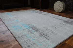 Dywany Lusczow Kusový koberec AKRYLOVÝ PATARA 0061 krémový/tyrkysový, veľkosť 80x150