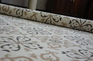 Dywany Lusczow Kusový koberec ARGENT - W4949 kvety, krémový, veľkosť 160x220