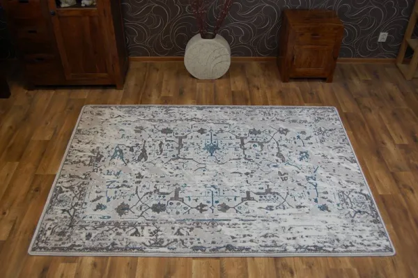 Dywany Lusczow Kusový koberec AKRYLOVÝ TALAS 0309 biely/modrý, veľkosť 80x150