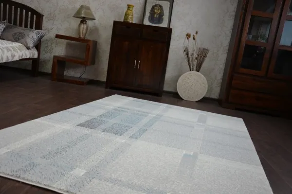 Dywany Lusczow Kusový koberec AKRYLOVÝ PATARA 0225 krémový/tyrkysový, veľkosť 80x150