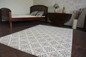 Dywany Lusczow Kusový koberec ARGENT - W4949 kvety, krémový, veľkosť 160x220